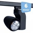 Image 0 : 6 Spots sur rail noir ...